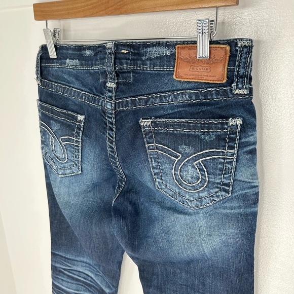 Big Star Miki Jeans Size‎ 27 Straight Leg Whiskered Western Denim 30x24 - Picture 9 of 14